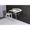 Kingston Brass 30 Carrara Marble Console Sink with Acrylic Legs, Marble WhiteBrushed Brass LMS30MA7 - alternate 4